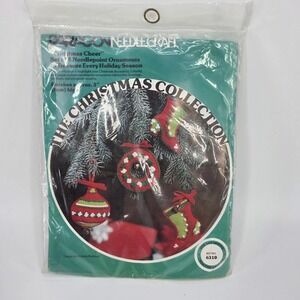 Vintage Paragon Needlecraft Christmas Cheer 4 Ornaments 6310 Virginian Ballman